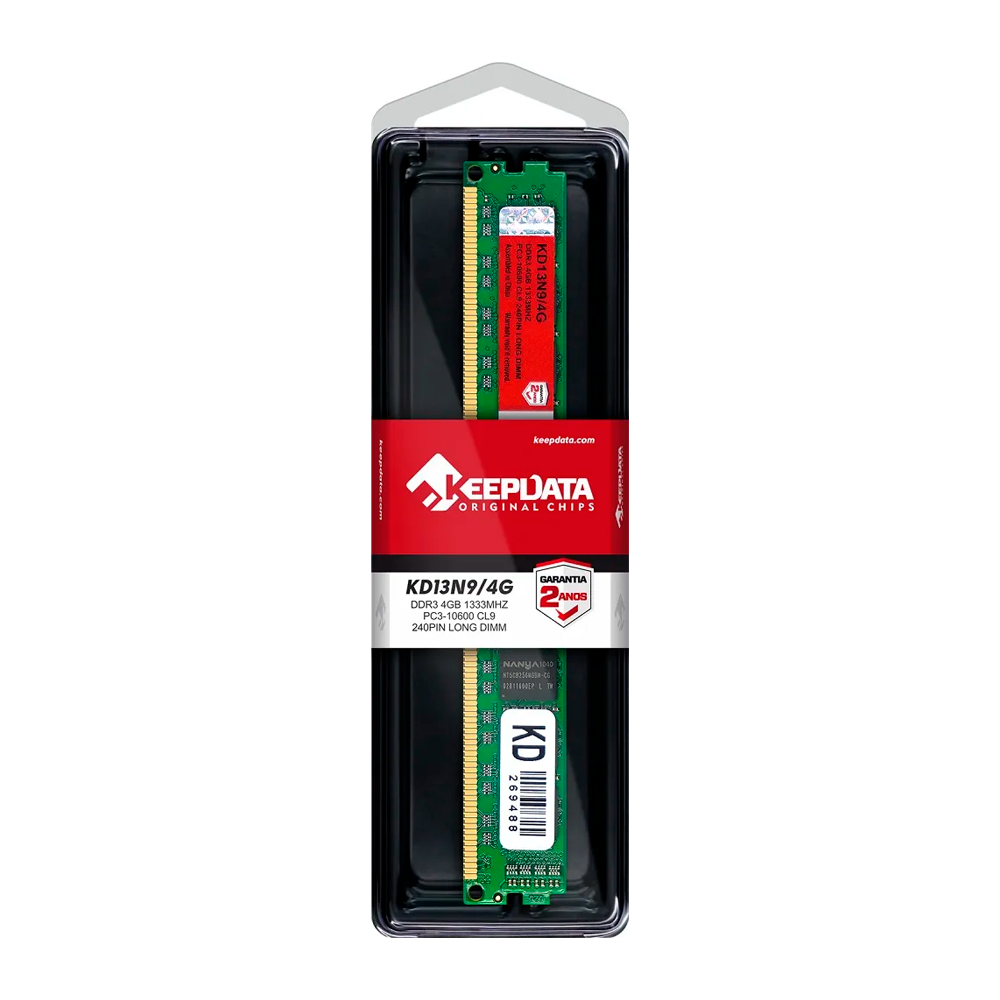 Memória Keepdata, DDR3 4GB (1x4GB), 1333MHz, KD13N9/4G, Verde - Imagem 2