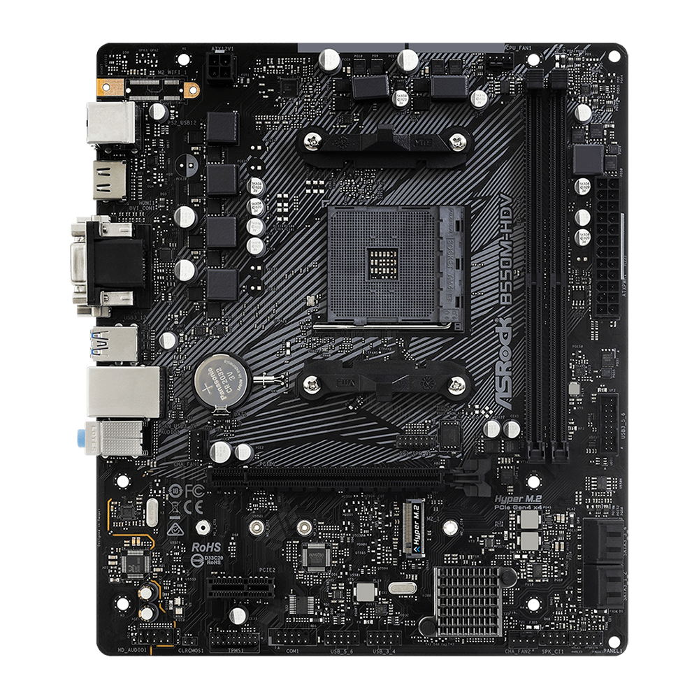 MB AM4 ASROCK B550M-HDV VGA/DVI/HDMI - Imagem 4
